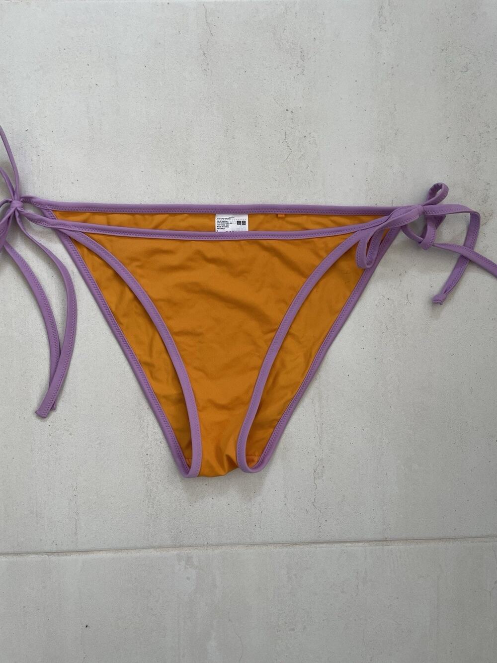 Uniqlo Swim String Bikini Bottom Colorblock Swimwear Beach Summer
